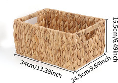 Natural Wicker Shelf Baskets with Handles – Stylish Storage Bins for Home Decor