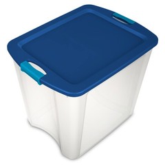Sterilite 26 Gallon Latch & Carry Plastic Storage Tote Container Box, 8 Pack