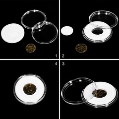 60pcs 41mm Coin Capsules For 1oz Silver Bullion w/Box +7 Sizes Sponge Gaskets US