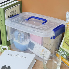 6 Pack 5 Quart Clear Latching Storage Bins with Lids for Organizing