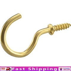 Cup Hook 7/8 In Wall Door Mount Easy Install Secure Mirror Chrome Finish New