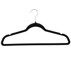 100 Pack Velvet Hangers Flocked Non-Slip Clothes Hangers 360° Swivel Hook Black