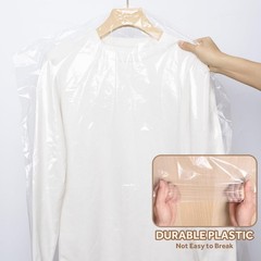 43 Pack Plastic Garment Bags for Clothes, Clear Dry Cleaning Bags for Coats