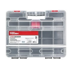 Hyper Tough 2-Pack Organizer, Stackable Plastic with 8 Movable Dividers