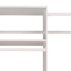 Easy Track Hanging Closet Kit Wardrobe Storage Clothing Organizer Rack, White