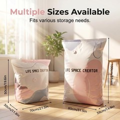 No‑Pump Vacuum Storage Bags, 2026 New Heavy-Duty Press & Seal For Clothes