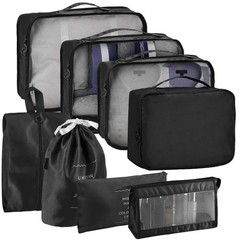 8Pcs Luggage Packing Cubes Bag Suitcase Organizer Set For Travel Storage Clothes