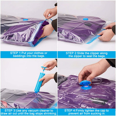 6 Super Jumbo Extra Large Space Saver Vacuum Seal Storage Bag Largest Space Bags