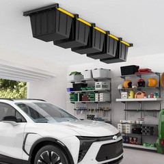 EVERHANGER Ceiling Storage Rack, Heavy Duty Overhead Garage Storage Rack, Adjust