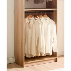 Prosper 32 In. W Oak Tower Unit 1-Shelf 2 Rods Wood Closet System