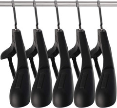 Plastic Extra Wide Suit Hangers, Pack of 15, Width: 17.7″,Notched Shoulders & Me