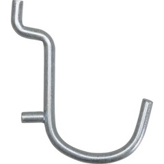 1 In. Curved Pegboard Hook (6-Count) 215937 SIM Supply, Inc. 1″ Steel Silver