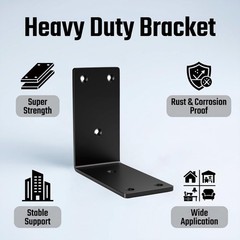 8packs Metal Corner Brackets,﻿90 Degree Angle Post Bracket-4″x 4″ Large Conne…