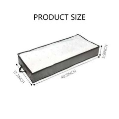 2Pcs Organizer Under the Bed Storage Box for Clothes Blankets Foldable Non-Woven