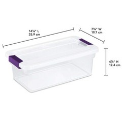Sterilite 17531712 15 Quart 14 Liter Clear Latch Box, Storage Container, 12 Pack