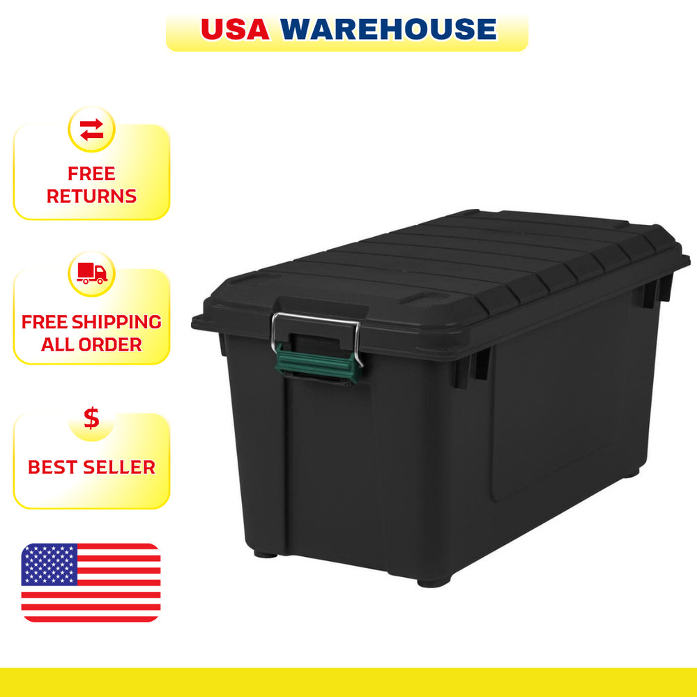 IRIS Storage Bin 21 Gal Plastic Heavy Duty Stackable Lockable Weatherproof Tote
