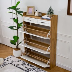Shoe Cabinet with 3 Hidden Flip Drawers & 2 Storage drawer