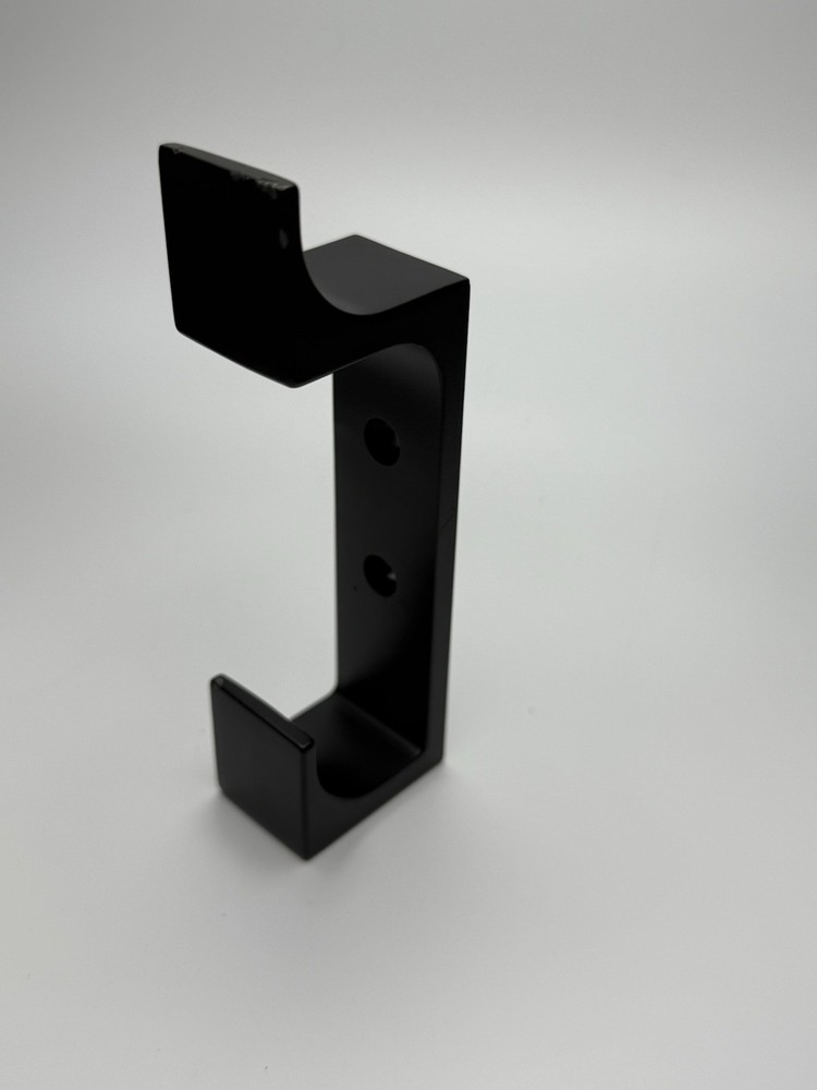 NWT Black Metal Hooks Set of 6 Wall Mount Coat Hooks Heavy Duty