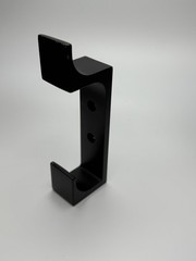 NWT Black Metal Hooks Set of 6 Wall Mount Coat Hooks Heavy Duty