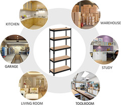 4 PCS 5-Tier Utility Metal Storage Racks Shelves Garage Shelving Unit
