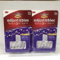 2-Pack Of 3M Command Adjustable Repositionable 14 Clips 30 Strips