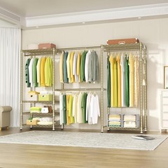 E1 Heavy Duty Closet Garment Rack, 6 Tiers Adjustable Metal Freestanding Expa…