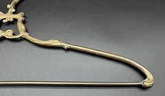Solid Ornate Brass Clothes Hanger Bridal Victorian Hollywood Regency Display