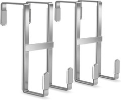 2 Packs over the Door Hooks, Double Sided Door Hanger Hook – Heavy Duty No Drill