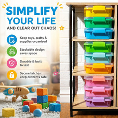 Stackable Sensory Bin Set for Toddlers – 3 Durable Storage Containers