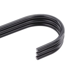 30 PCS 2.4 Inch Black S Hooks Alloy Steel Hanger 0.88 Inch Opening Kitchen
