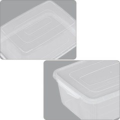 14 Quart Clear Latching Storage Containers – Set of 4 with Lids