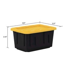GreenMade Mini Bin 10 Pack Small Storage Containers with Yellow Lids