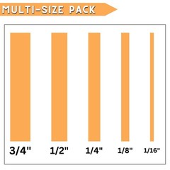 5 Rolls Pinstripe Tape Masking Tape 1/16″, 1/8″, 1/4″, 1/2″, 3/4″ -Thin Painters