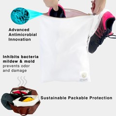 Waterproof Antimicrobial Travel Laundry Bag Inhibits Bacteria from Wet Swimsu…