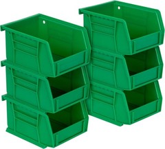 Plastic Storage Bins, Space-Saving Stackable Bins for Garage, Pantry