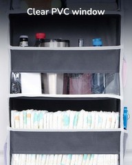 Over Door Organizer with 5 Large Pockets & Mesh Side Storage for Toys Shoes 1 Pk