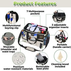Cleaning Caddy Organizer with Handle for House & Bathroom Cleaning Supplies