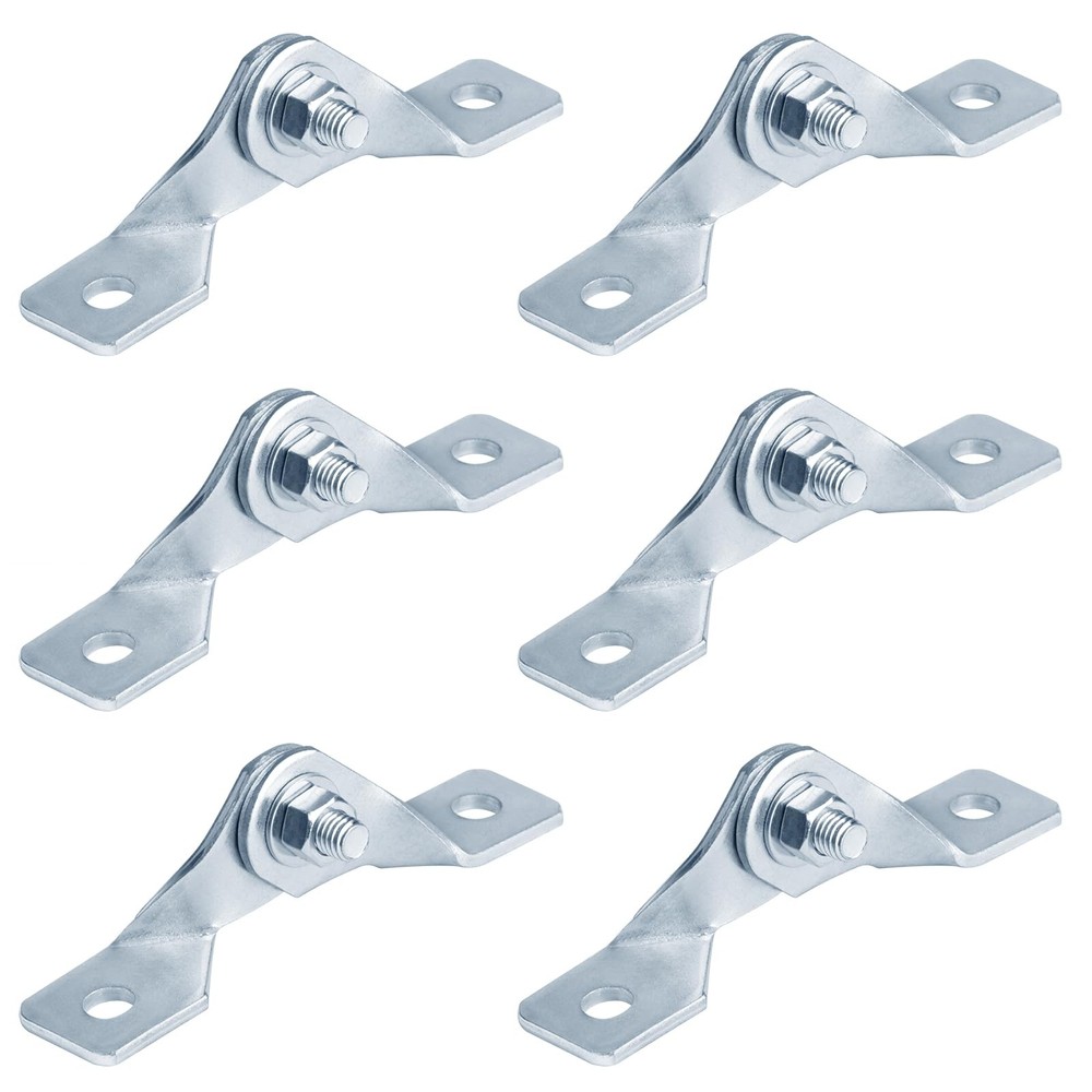 6 PCS Adjustable Hinges For 15/8 Inch Strut Channel 3/16 Inch Thick Kit