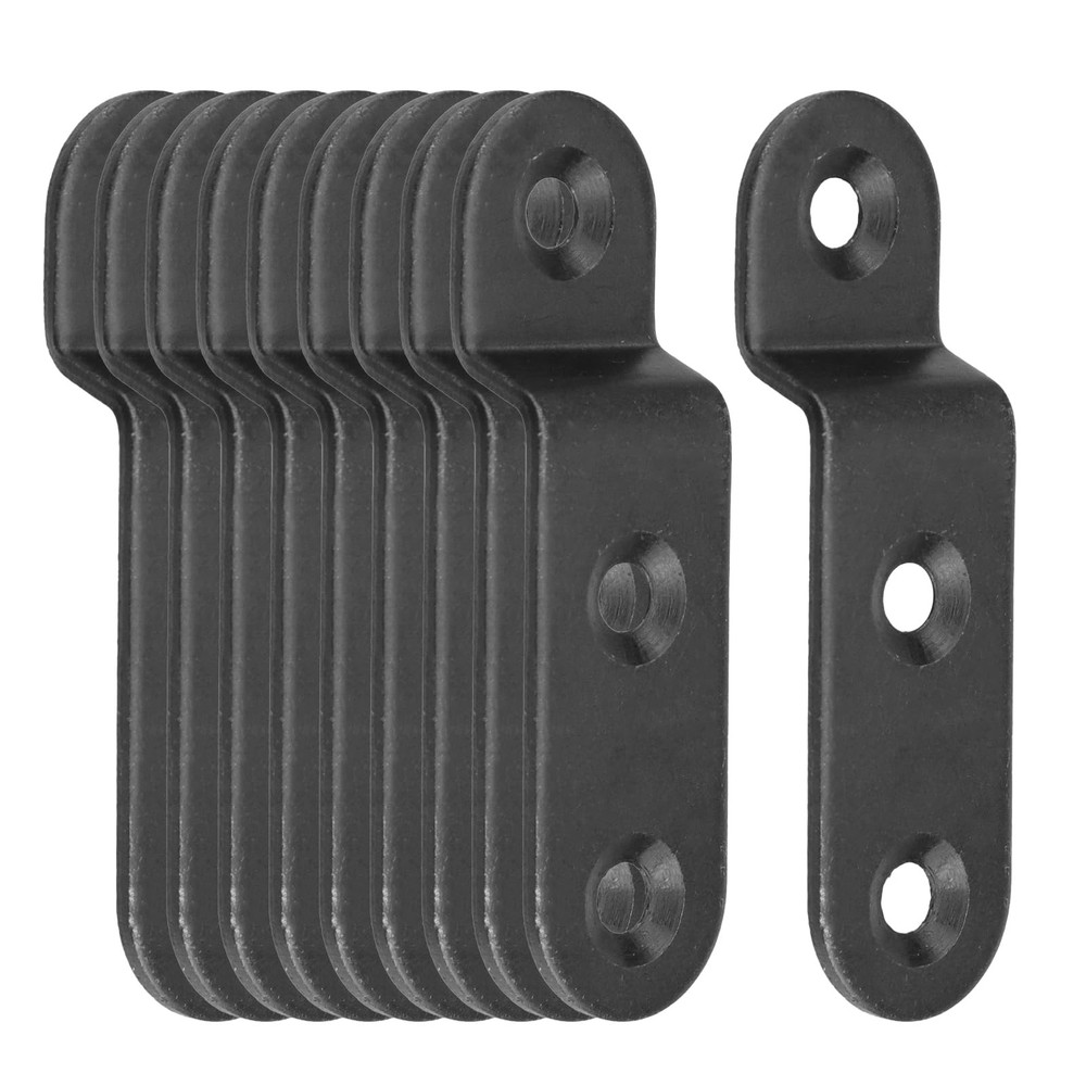 Mewutal 10pcs Z Brackets 1-3/4 Z-Shape Door Lock Brackets Black Double Angle …