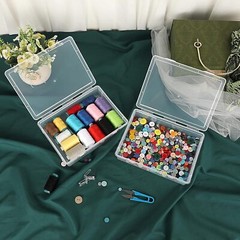 Clear Plastic Storage Container Boxes Box Hinged Lid DIY Arts Crafts Markers Pen