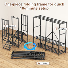 59″ x 20.5″ x 67.7″ Portable Wardrobe with Fabric Cover Foldable Wardrobe NEW