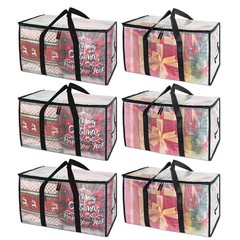BALEINE 6-Pack Oversized Clear Moving Storage Bags Heavy Duty Handles Foldable