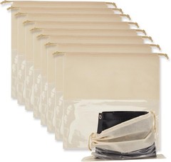 8 Pcs 17.7 x 17.7 Inches Non Woven Dust Bags for Handbags, Dustproof Drawstri…