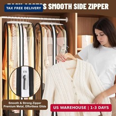 Garment Bags for Hanging Clothes 40″ Long,Ultra Clear Suit Bags for Closet Stora
