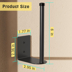 2 Pack Stainless Steel Hat Racks Baseball Cap Organizer Holder Black 6in