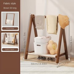 Foldable Wood Clothes Rack, Freestanding, Floor-standing