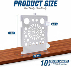 Tshirt Organizer for Clothes Storage, Stackable Closet Organizer