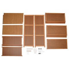 32In Entryway Bamboo Shoe Cabinet 7-Tier Storage w/ 3 Flip-Up Doors