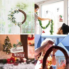 2PCS Heavy Duty Suction Cup Hook Cup Wall Wreath Hanger Window Shower Kitchen