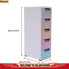 Plastic Drawers Dresser with 5 Drawers Tower Closet Storage Organizer Cabinet